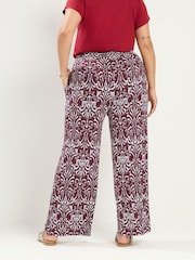 Yours Curve Brown Ikat Print Trousers - Image 3 of 6