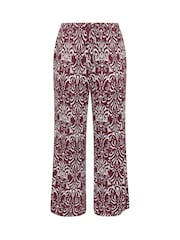 Yours Curve Brown Ikat Print Trousers - Image 5 of 6