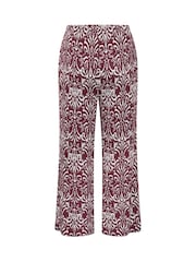 Yours Curve Brown Ikat Print Trousers - Image 6 of 6