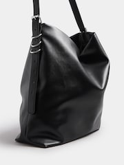 Yours Curve Black Faux Leather Slouched Shoulder Bag - Image 3 of 4