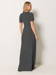 Long Tall Sally Black Polka Dot Short Sleeve Maxi Dress - Image 3 of 5