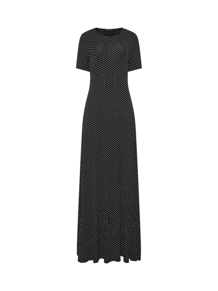 Long Tall Sally Black Polka Dot Short Sleeve Maxi Dress - Image 5 of 5