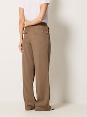 Long Tall Sally Brown Wide Leg Trousers - Image 3 of 4