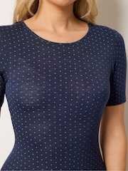 Long Tall Sally Blue Polka Dot Short Sleeve Maxi Dress - Image 4 of 6