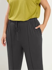 Yours Curve Grey Wide Leg Seam Joggers - Image 4 of 6