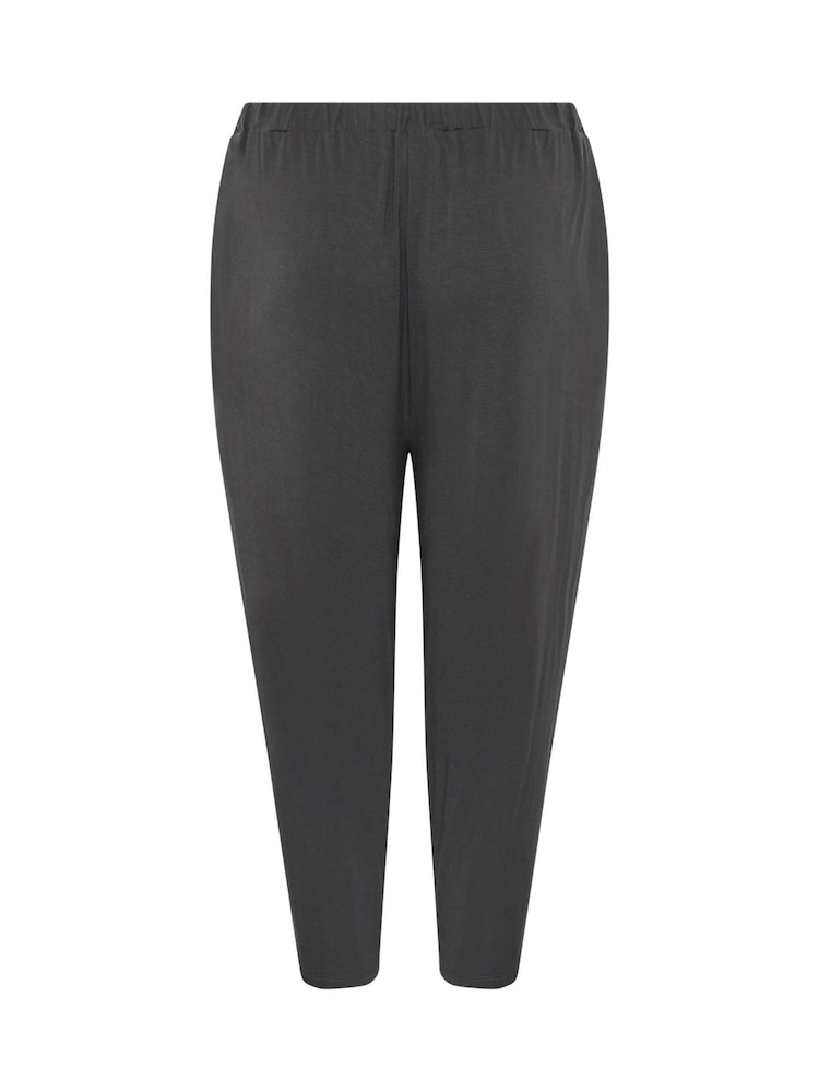 Yours Curve Grey Wide Leg Seam Joggers - Image 6 of 6