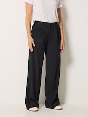 Schwarz - Long Tall Sally Pleated Wide Leg Trousers - Bild 2 von 4