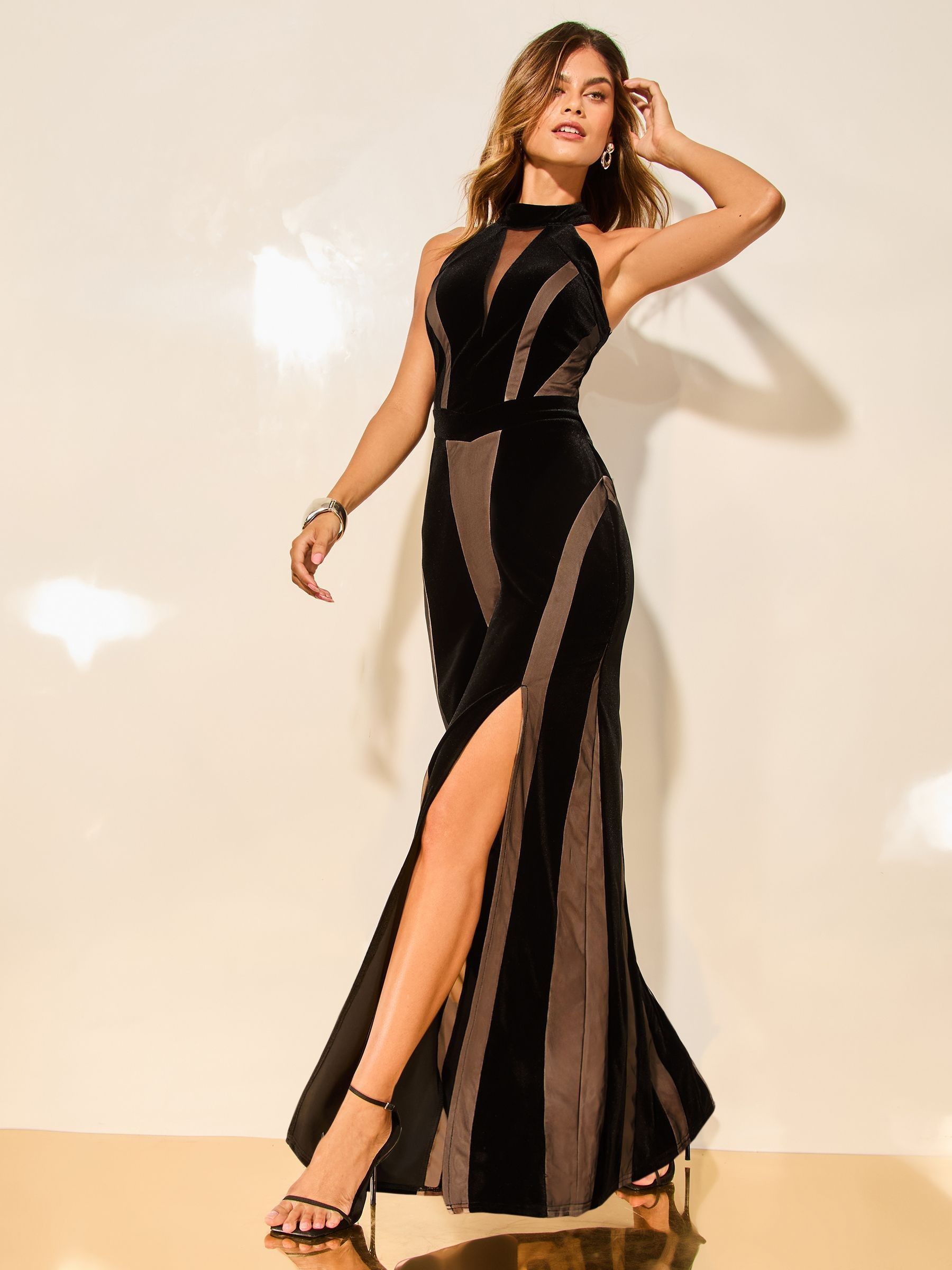 Sexy long black dress sales