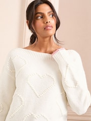 Love & Roses Ivory Jumper - Image 2 of 4