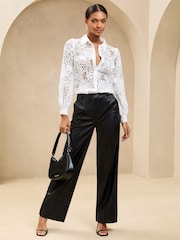 Lipsy White Luxury Lace Shirt - Image 2 of 5