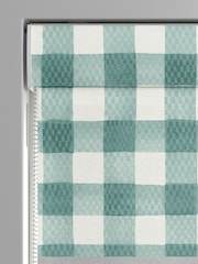 Cath Kidston Green Hand painted Gingham Made to Measure 100% Cotton Roman Blind - Image 3 of 6