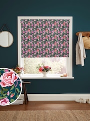 Cath Kidston Teal Blue Dolly Rose Made to Measure 100% Cotton Roman Blind - Image 1 of 6