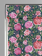 Cath Kidston Teal Blue Dolly Rose Made to Measure 100% Cotton Roman Blind - Image 3 of 6