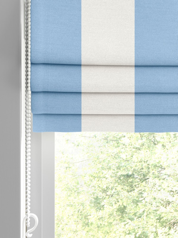Cath Kidston Blue Canopy Stripe Made to Measure 100% Cotton Roman Blind - Image 2 of 6