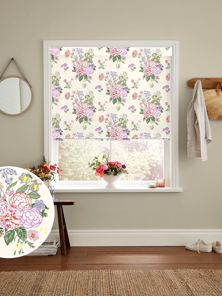 Cath Kidston Cream Summer Floral Made to Measure 100% Cotton Roman Blind - Image 1 of 6