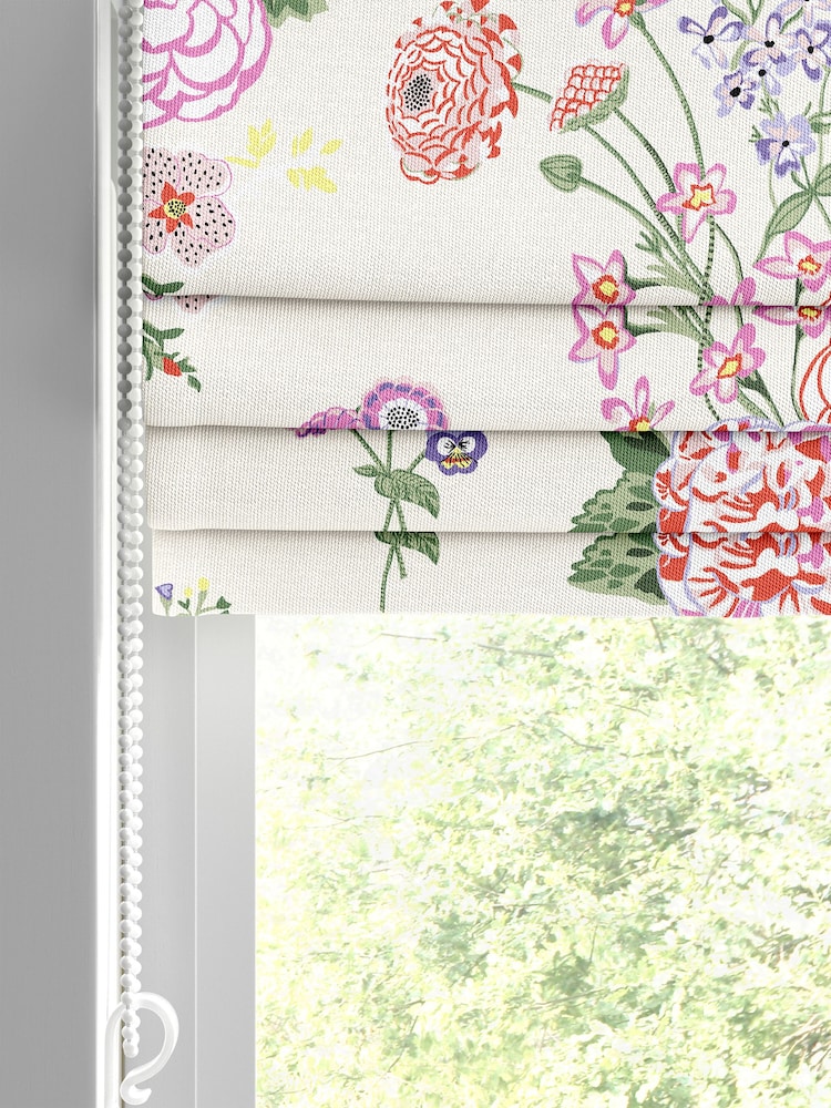 Cath Kidston Cream Summer Floral Made to Measure 100% Cotton Roman Blind - Image 2 of 6