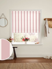 Cath Kidston Pink Canopy Stripe Made to Measure 100% Cotton Roman Blind - Image 1 of 6