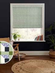 Cath Kidston Green Check Made to Measure 100% Cotton Roman Blind - Image 1 of 6