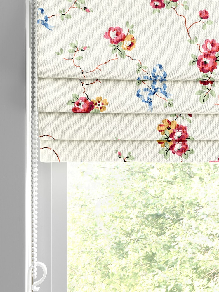Cath Kidston Cream Rose and Bows Made to Measure 100% Cotton Roman Blind - Image 2 of 6