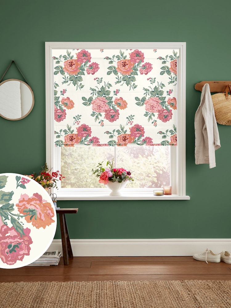 Cath Kidston Pink Archive Rose Print Made to Measure 100% Cotton Roman Blind - Image 1 of 6