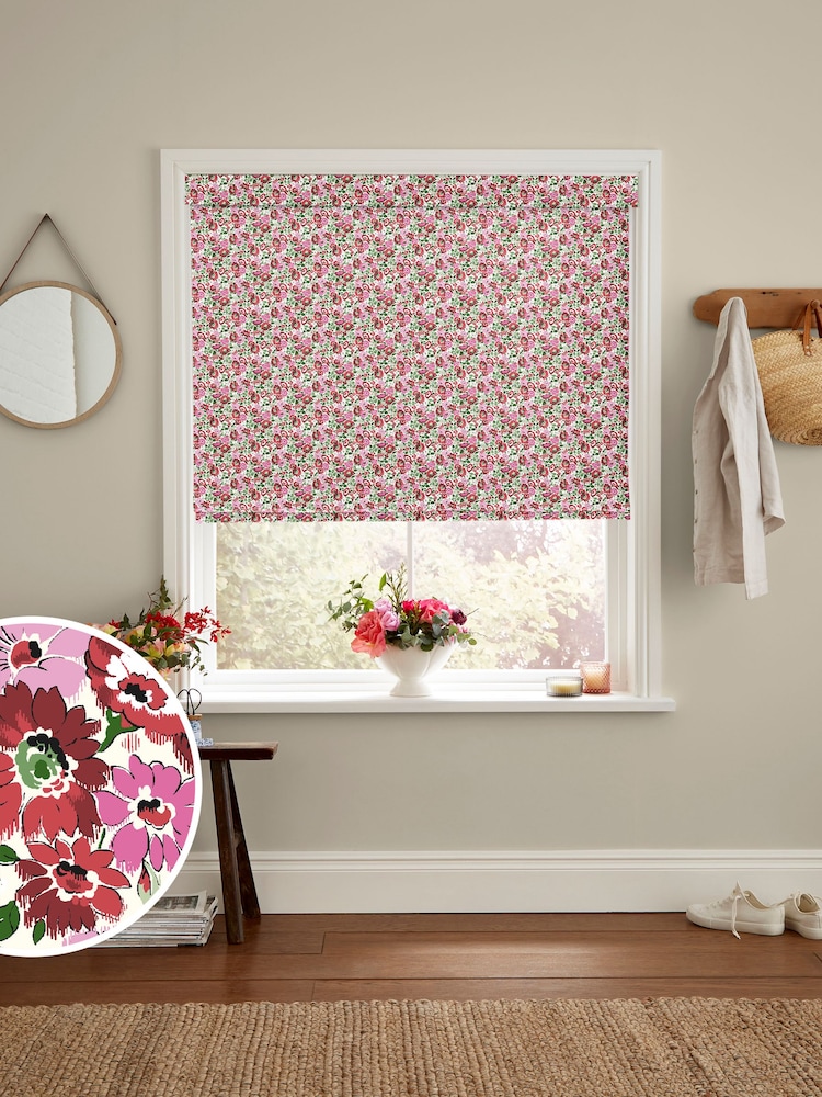 Cath Kidston Red Archive Ditsy Made to Measure 100% Cotton Roman Blind - Image 1 of 6