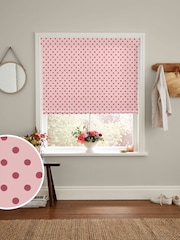 Cath Kidston Pink Button Spot Made to Measure 100% Cotton Roman Blind - Image 1 of 6