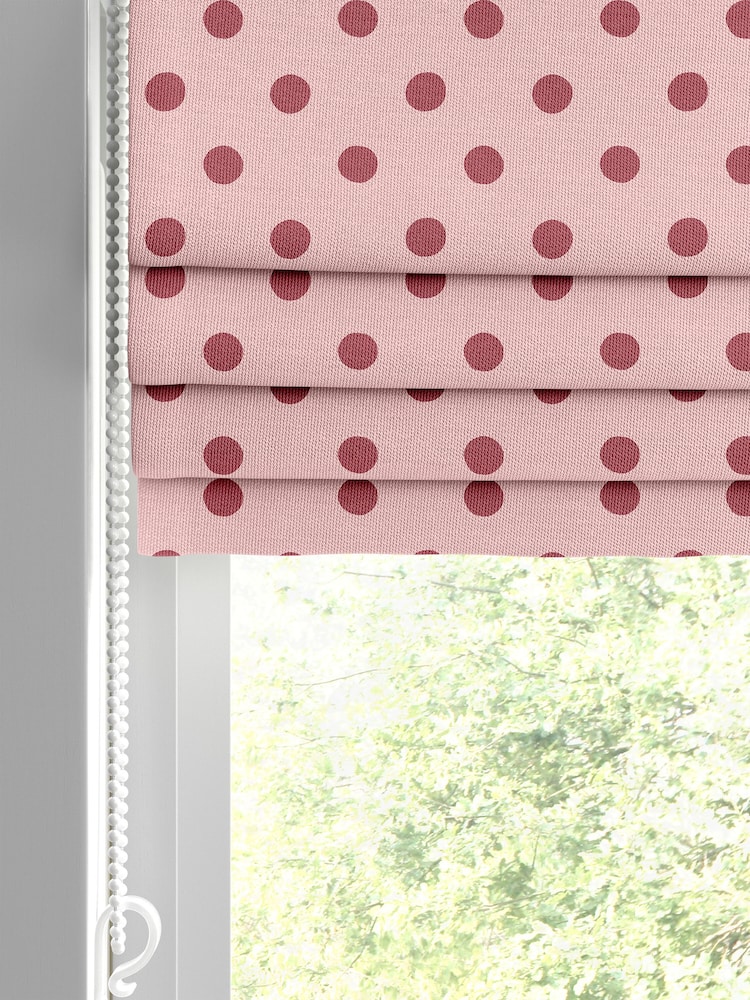 Cath Kidston Pink Button Spot Made to Measure 100% Cotton Roman Blind - Image 4 of 6