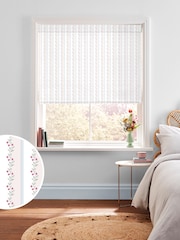 Cath Kidston Cream Ticking Vine Made to Measure 100% Cotton Roman Blind - Image 1 of 6