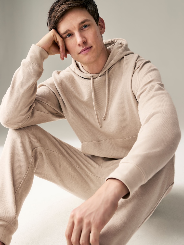Stone Neutral Supersoft Rib Hoodie - Image 1 of 8