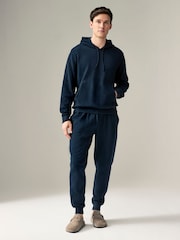 Navy Blue French Rib Joggers - Image 3 of 7