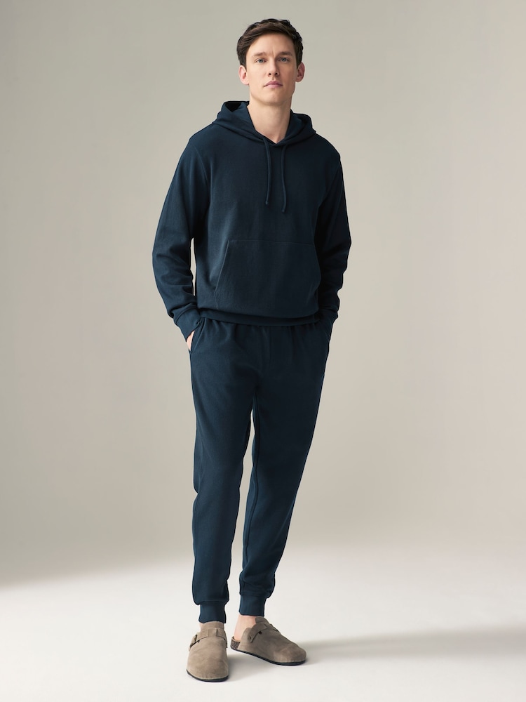 Donkerblauw - Superzachte geribbelde hoody - Image 2 of 7