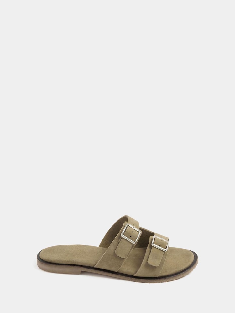 Yours Curve Natural Extra-Wide Fit EEE Double Buckle Footbed Mule - Image 1 of 4 Yours Curve Natural Extra-Wide Fit EEE Double Buckle Footbed Mule - Image 1 of 4