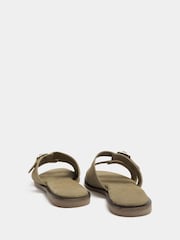 Yours Curve Natural Extra-Wide Fit EEE Double Buckle Footbed Mule - Image 3 of 4