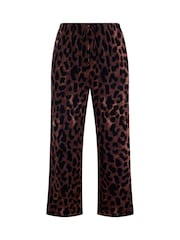 Yours Curve Brown Leopard Print Trousers - Image 5 of 6