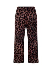 Yours Curve Brown Leopard Print Trousers - Image 6 of 6