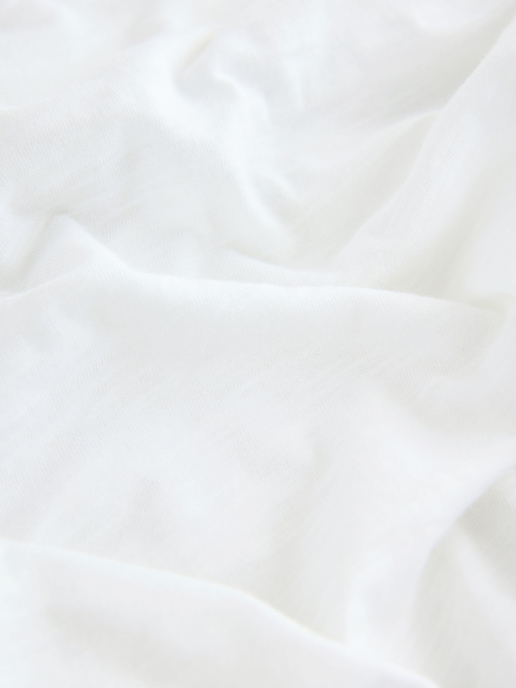 White Ruched Tie Detail 100% Cotton Boobtube Top - Image 8 of 8
