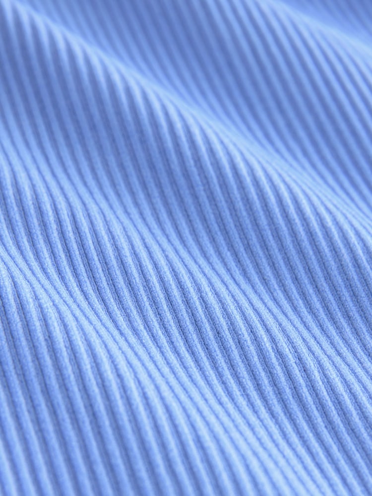 Cornflower Blue Ribbed Seamless High Waist Leggings - Image 7 of 7 Cornflower Blue Ribbed Seamless High Waist Leggings - Image 7 of 7