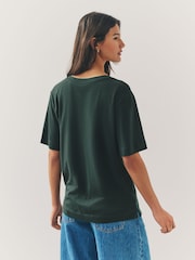 Floral/Pink/Green/Yellow/Grey/White/Black Modal Slouch T-Shirts 7 Pack - Image 3 of 14