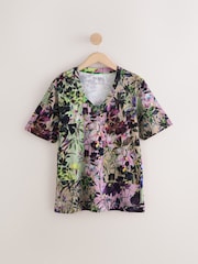 Floral/Pink/Green/Yellow/Grey/White/Black Modal Slouch T-Shirts 7 Pack - Image 8 of 14