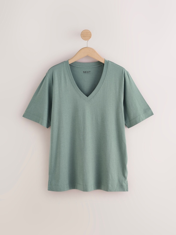 Floral/Pink/Green/Yellow/Grey/White/Black Modal Slouch T-Shirts 7 Pack - Image 9 of 14