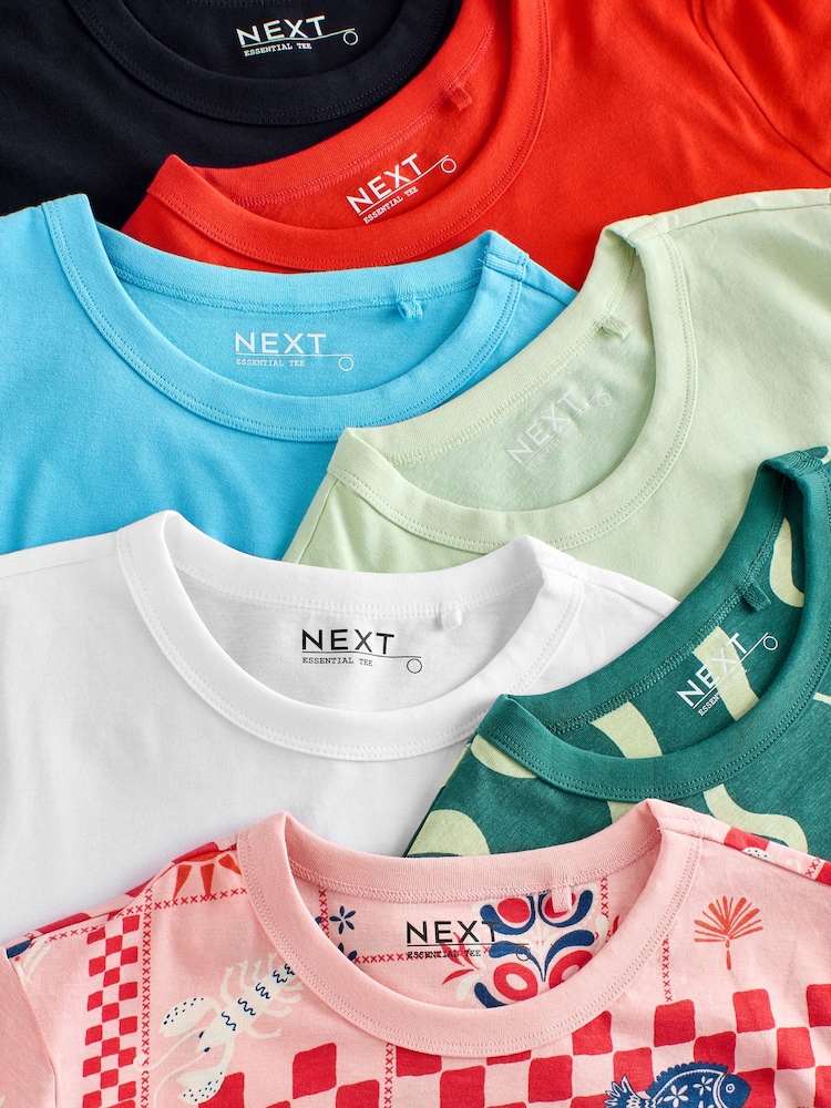 Couleurs multicolores vives - Lot 100t-shirts essentiels à manches courtes 7 % coton - Image 8 of 9