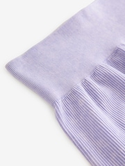 Lilac Purple Washed Ribbed Shorter Length Cycling Shorts - Image 5 of 6
