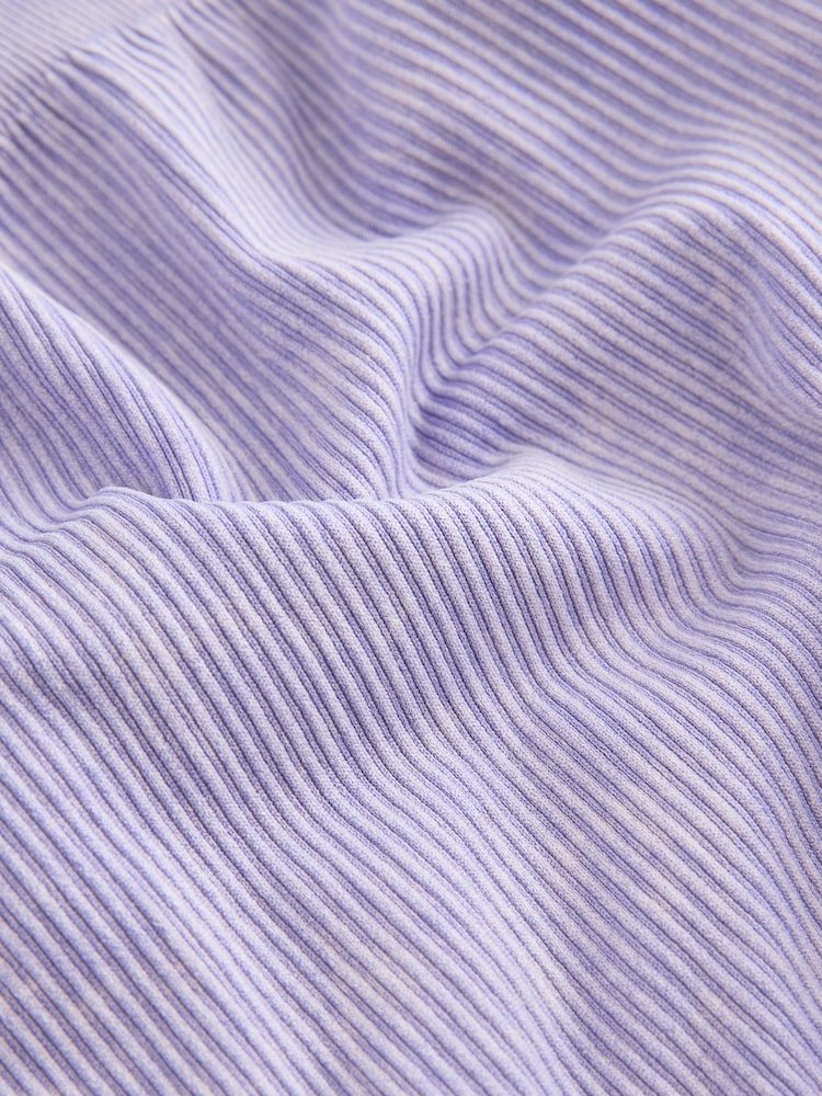 Lilac Purple Washed Ribbed Shorter Length Cycling Shorts - Image 6 of 6 Lilac Purple Washed Ribbed Shorter Length Cycling Shorts - Image 6 of 6