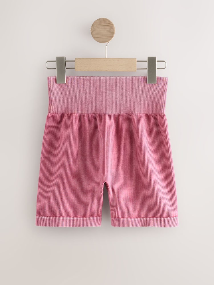 Framboosroze - Fietsbroek van gewassen ribstof met kortere lengte - Image 6 of 8