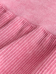 Raspberry Pink Washed Ribbed Shorter Length Cycling Shorts - Image 7 of 8