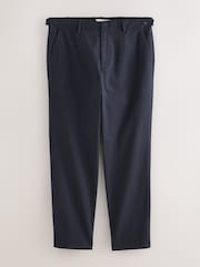 Navy Straight Fit Signature Supima Cotton Blend Chinos Trousers - Image 12 of 16