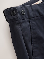Navy Straight Fit Signature Supima Cotton Blend Chinos Trousers - Image 15 of 16