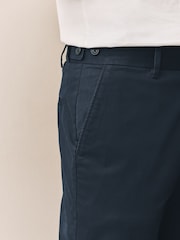 Navy Straight Fit Signature Supima Cotton Blend Chinos Trousers - Image 5 of 16