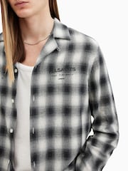 AllSaints White Underground Long Sleeve Shirt - Image 5 of 7