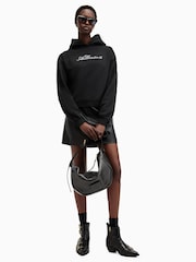 AllSaints Black Unity Pippa Hoodie - Image 3 of 7